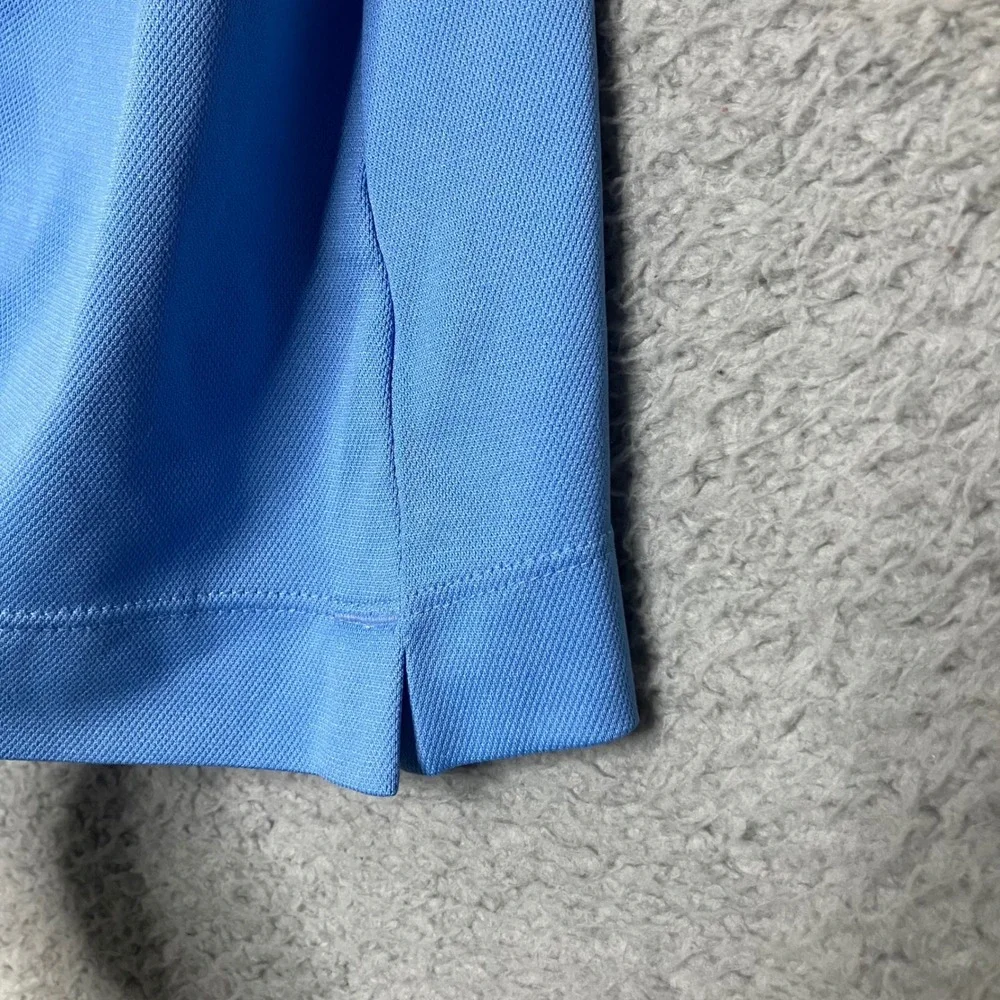 Nike Golf Dri-FIT Sleeveless Polo Shirt Women XL Blue Coastal Tennis Preppy Top